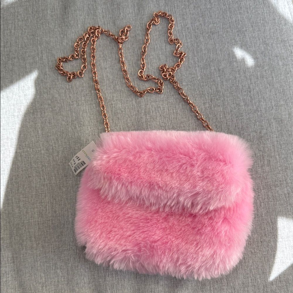 Crewcuts Pink Furry Kids Bag